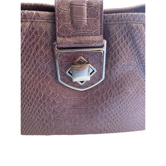 Worthington Lavender Reptile Print Shoulder Bag - Picture 4 of 10